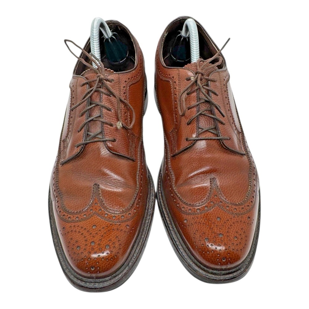 Florsheim Royal Imperial Kenmoor‎ Longwing Mens 10C Brown V-Cleat Pebble Grain